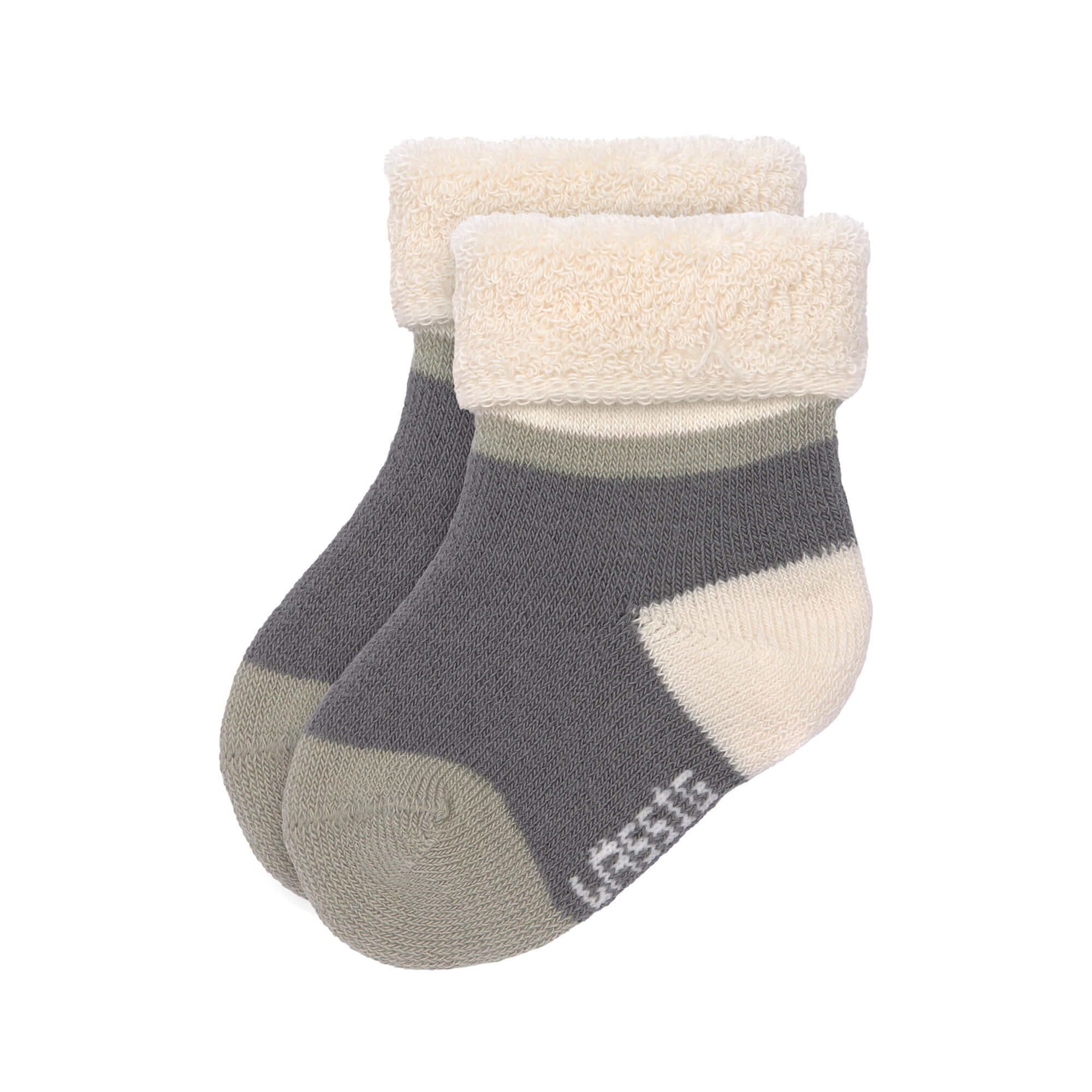 Baby-Socken aus Bio-Baumwolle(3er-Pack) GOTS - "Anthracite/Olive"