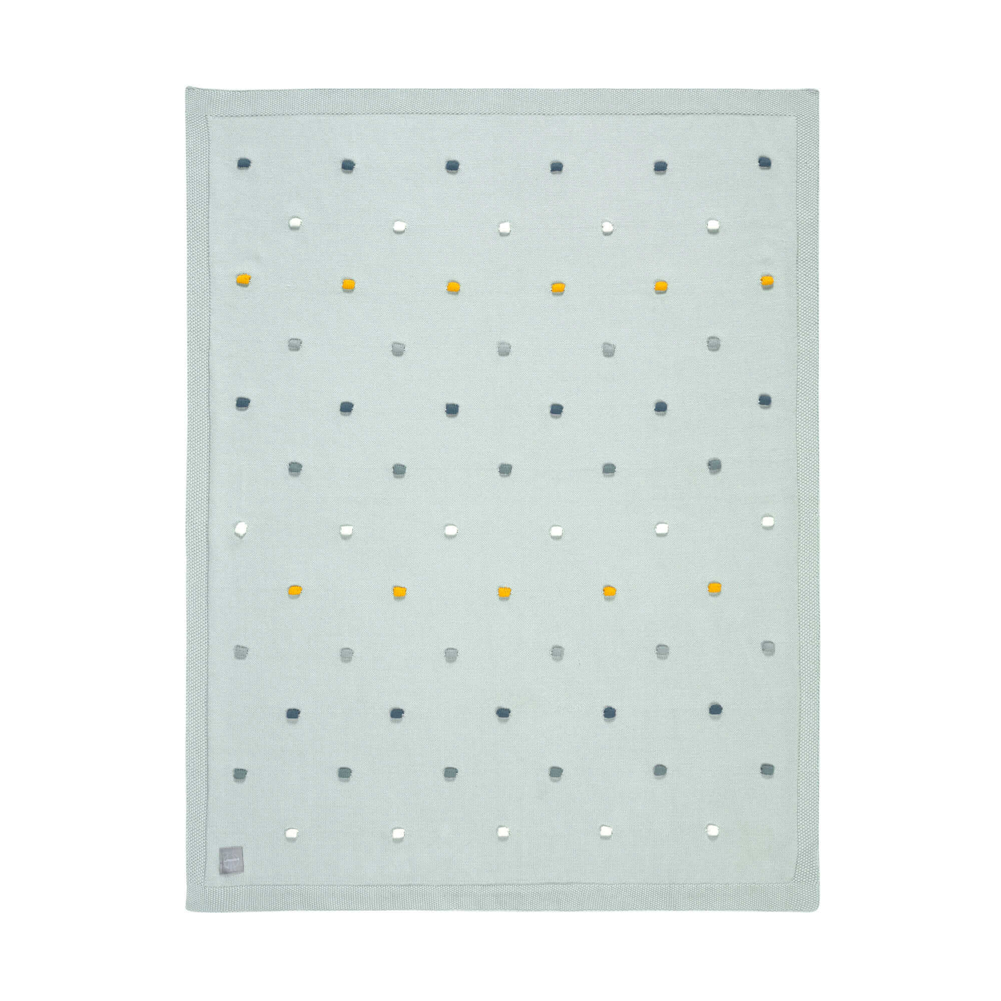 Baby-Decke GOTS "Dots Dusty Mint" 80x100 cm