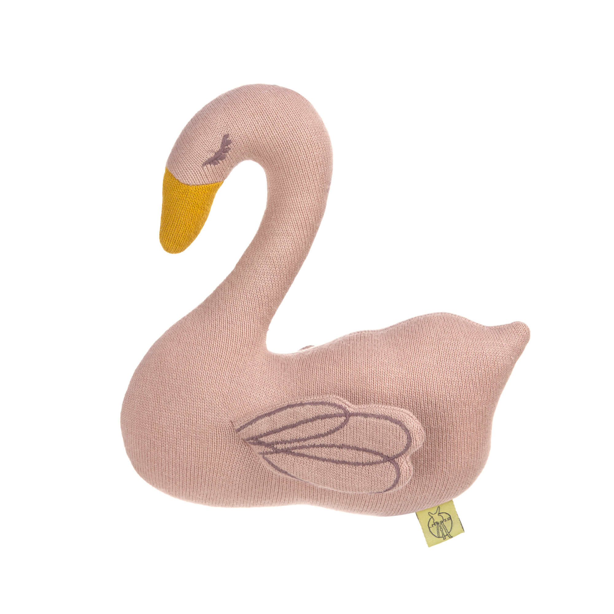 Kuscheltier-Rassel mit Knisterpapier "Little Water Swan"