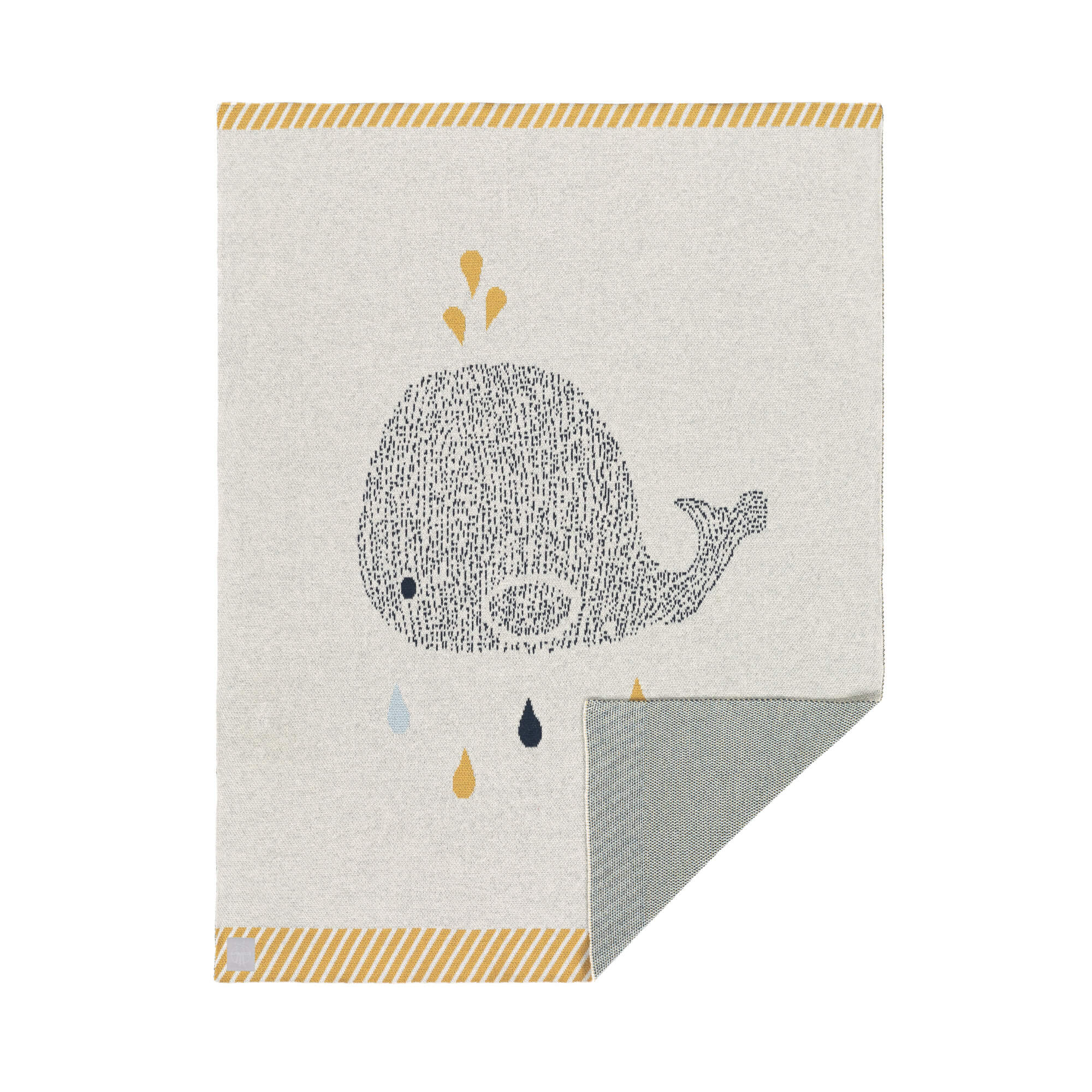 Baby-Decke GOTS "Little Water Whale" 75x100 cm 