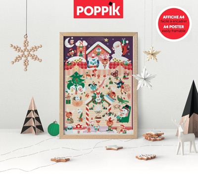 POPPIK - Stickerposter "Weihnachten" / Adventskalender